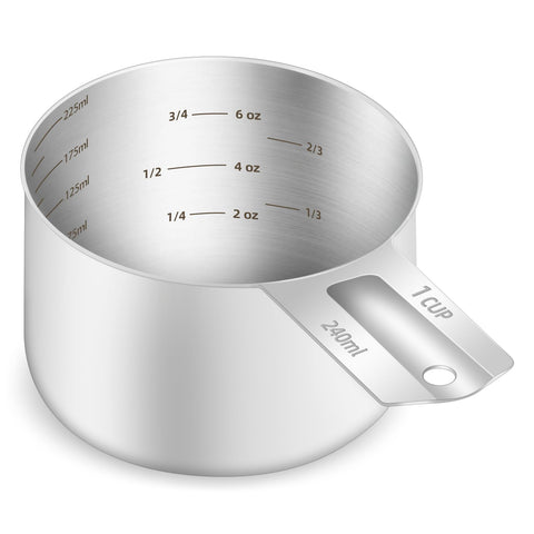 BERYLER medidor de una taza 240 ml para hornear y cocinar con precisión.