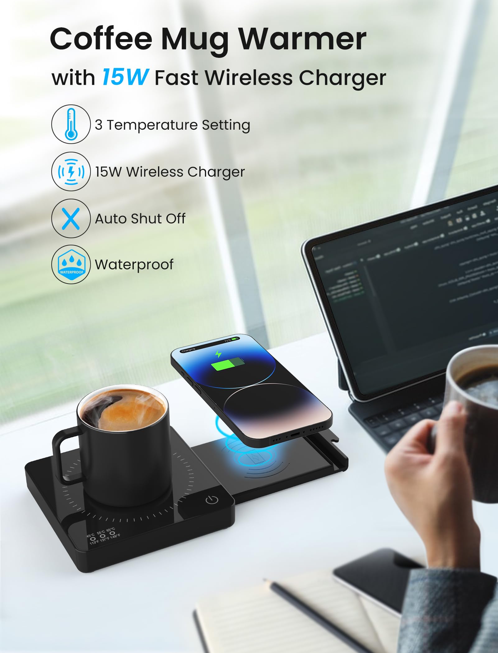 Besbule puerto USB 3A integrado facilita recargar accesorios mientras disfrutas.