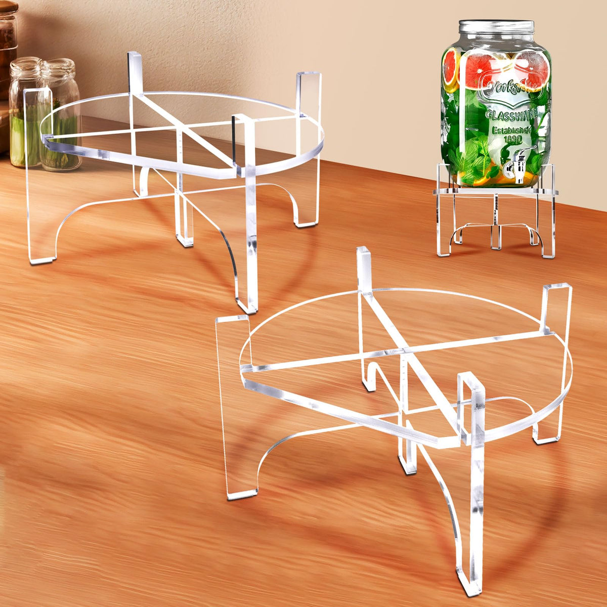BESHIGH dispensador bebidas acrílico 8mm, base estable para servir con confianza.