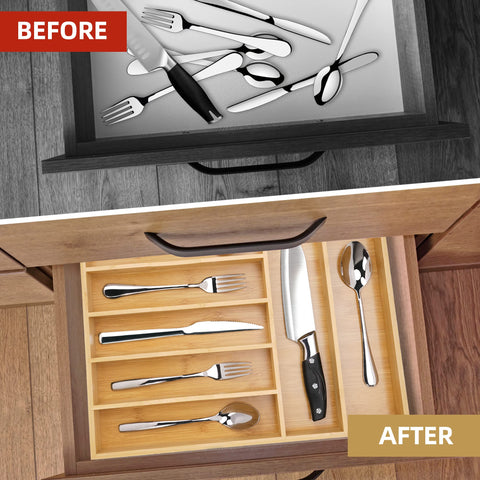 Besilord organizador de bambú, diseño natural para cocina.