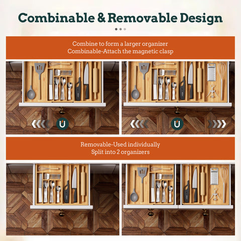 Besilord organizador dos cajas: versatilidad y almacenamiento modular para utensilios.