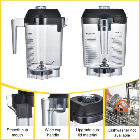 Besingki 48oz Advance Container para Vitamix Touch & Go, añade ingredientes con facilidad.