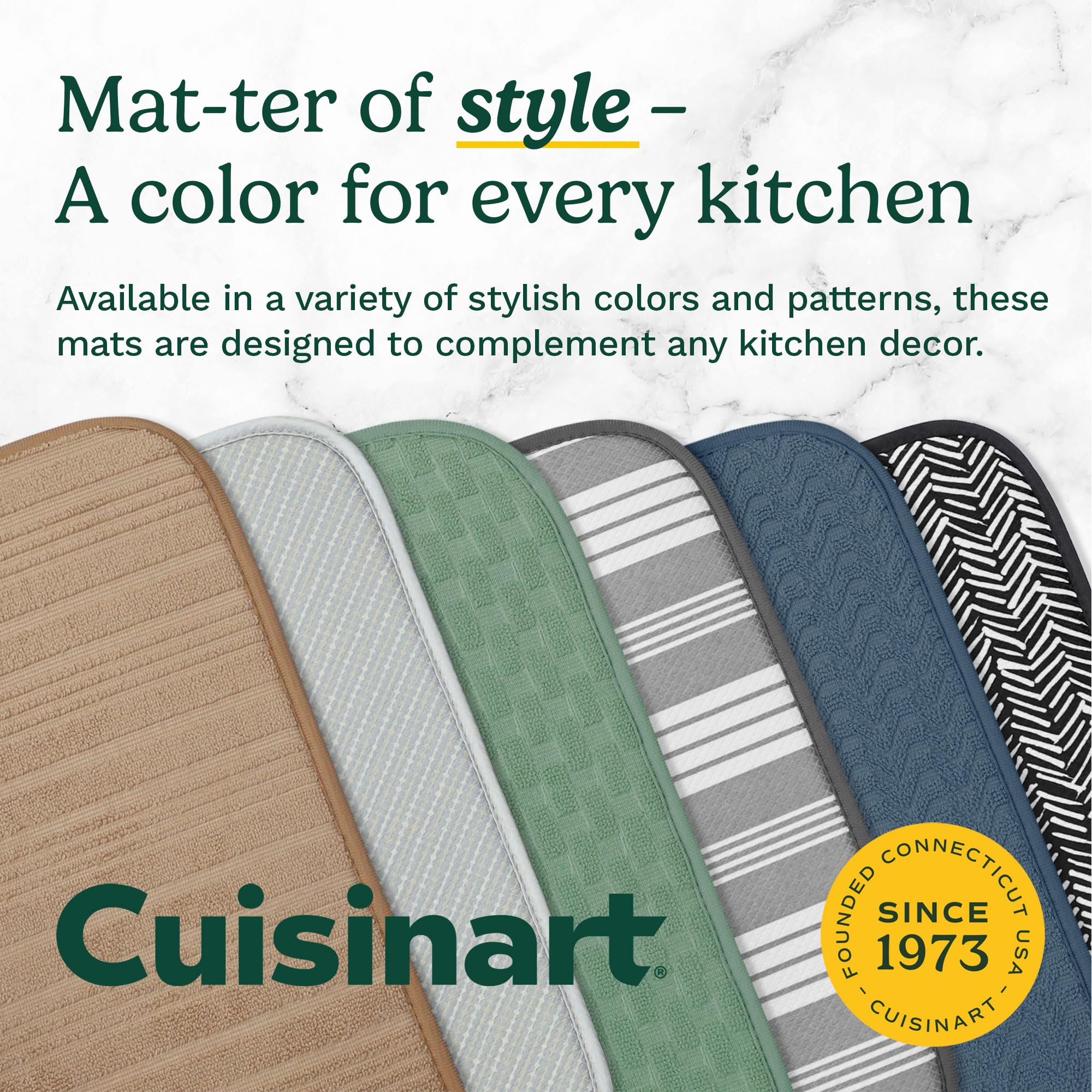 Best Brands Cuisinart alfombrilla secado platos 18x24, fácil de guardar