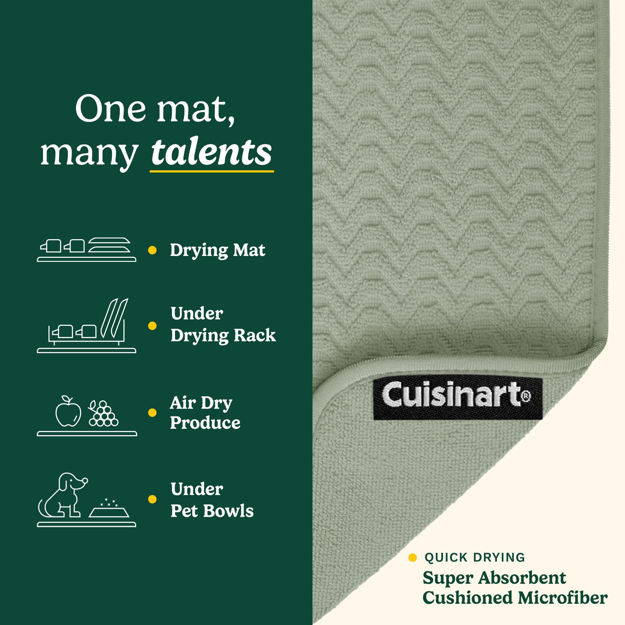 Best Brands Cuisinart tapete de secado plegable para encimera ordenada