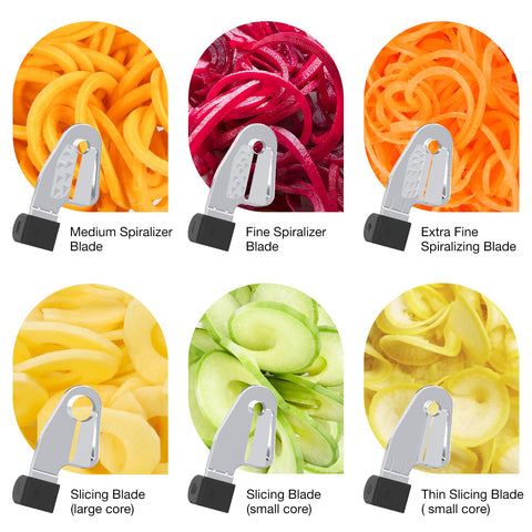 Bestand espiralizador, cuchillas para rebanar y crear texturas.