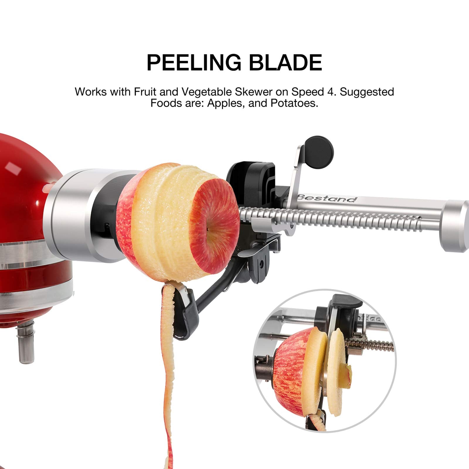 Bestand Spiralizer incluye cuchilla pelar para pelar verduras fácilmente.