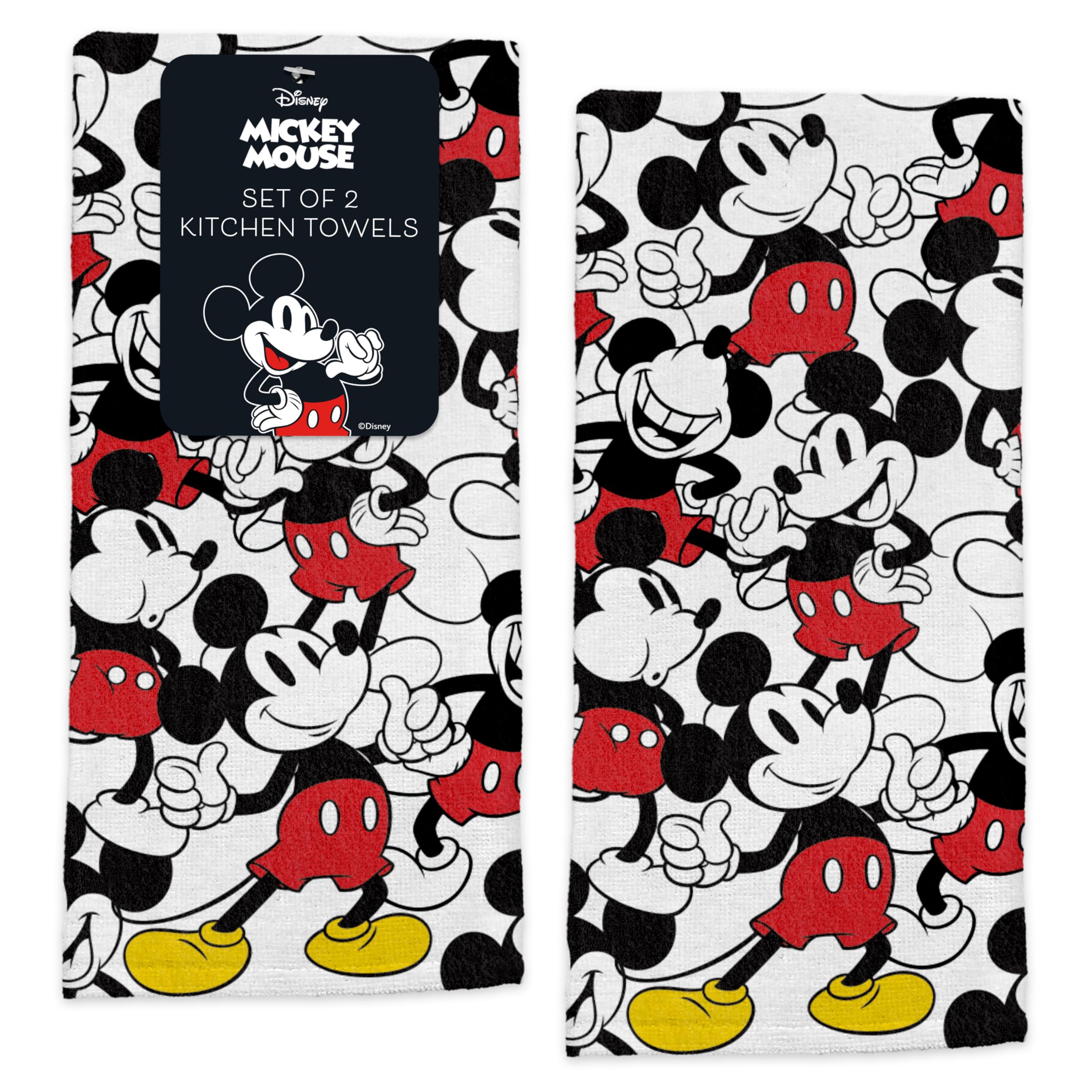 Toallas Disney Best Brands, dos paquetes, ideales para secar platos y superficies.