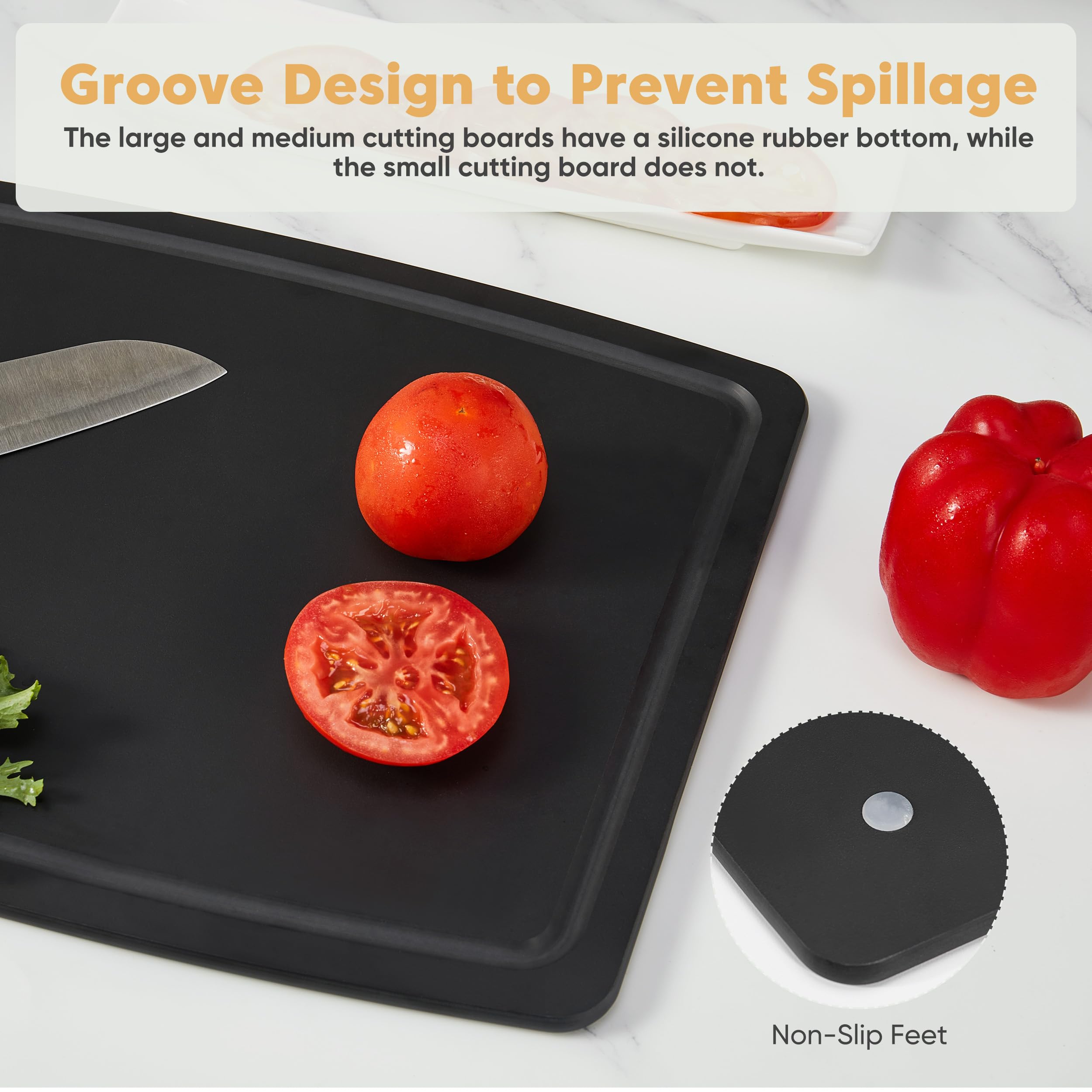 BESTCOOK tabla de cortar con canal para jugos, fácil limpieza.