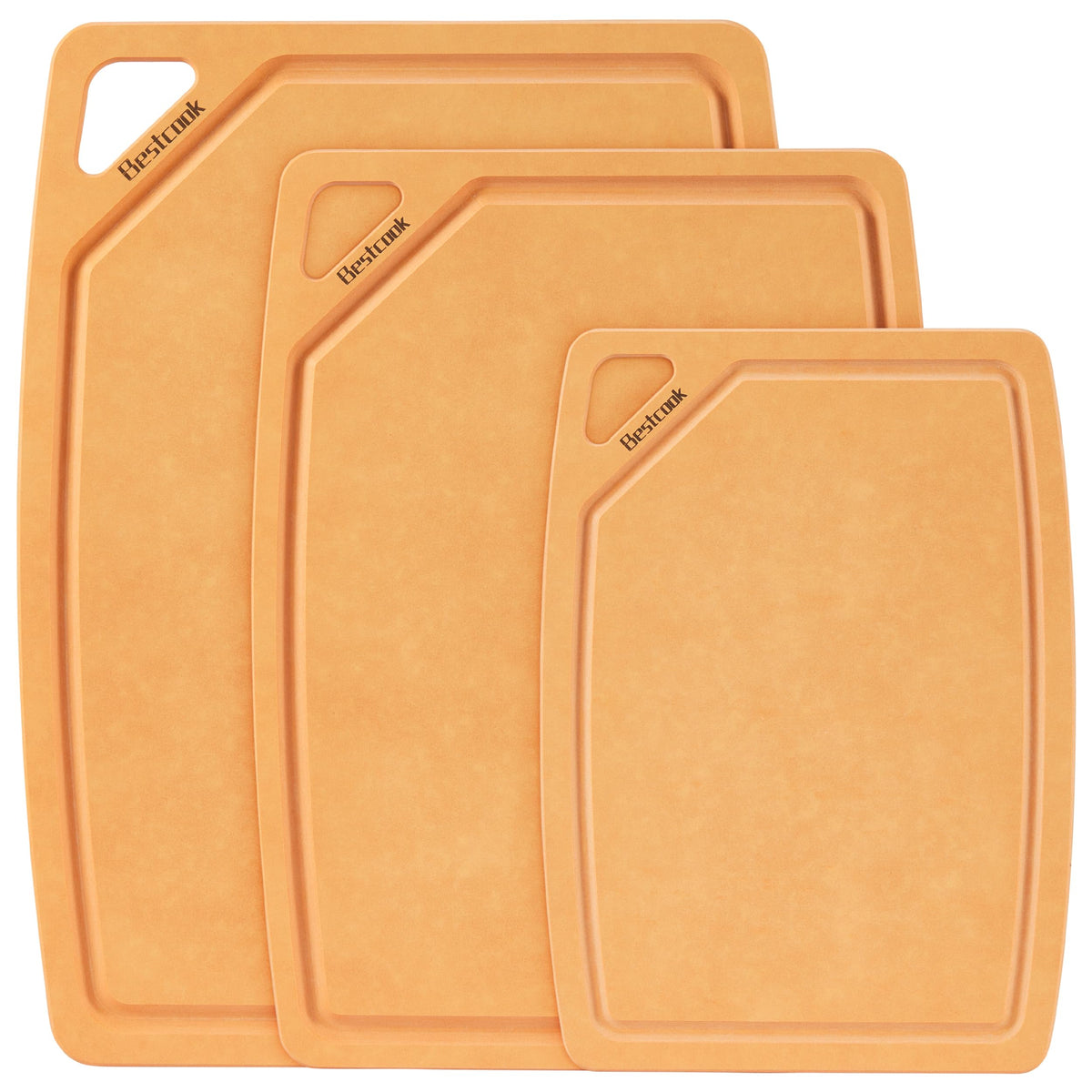 BESTCOOK: conjunto de 3 tablas de corte de fibra de madera, uso diario