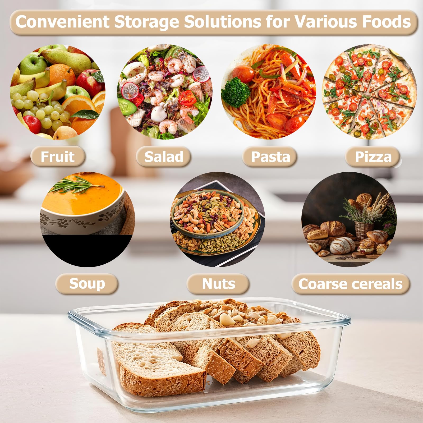 Bestfull diseño apilable en vidrio facilita organizar el refrigerador
