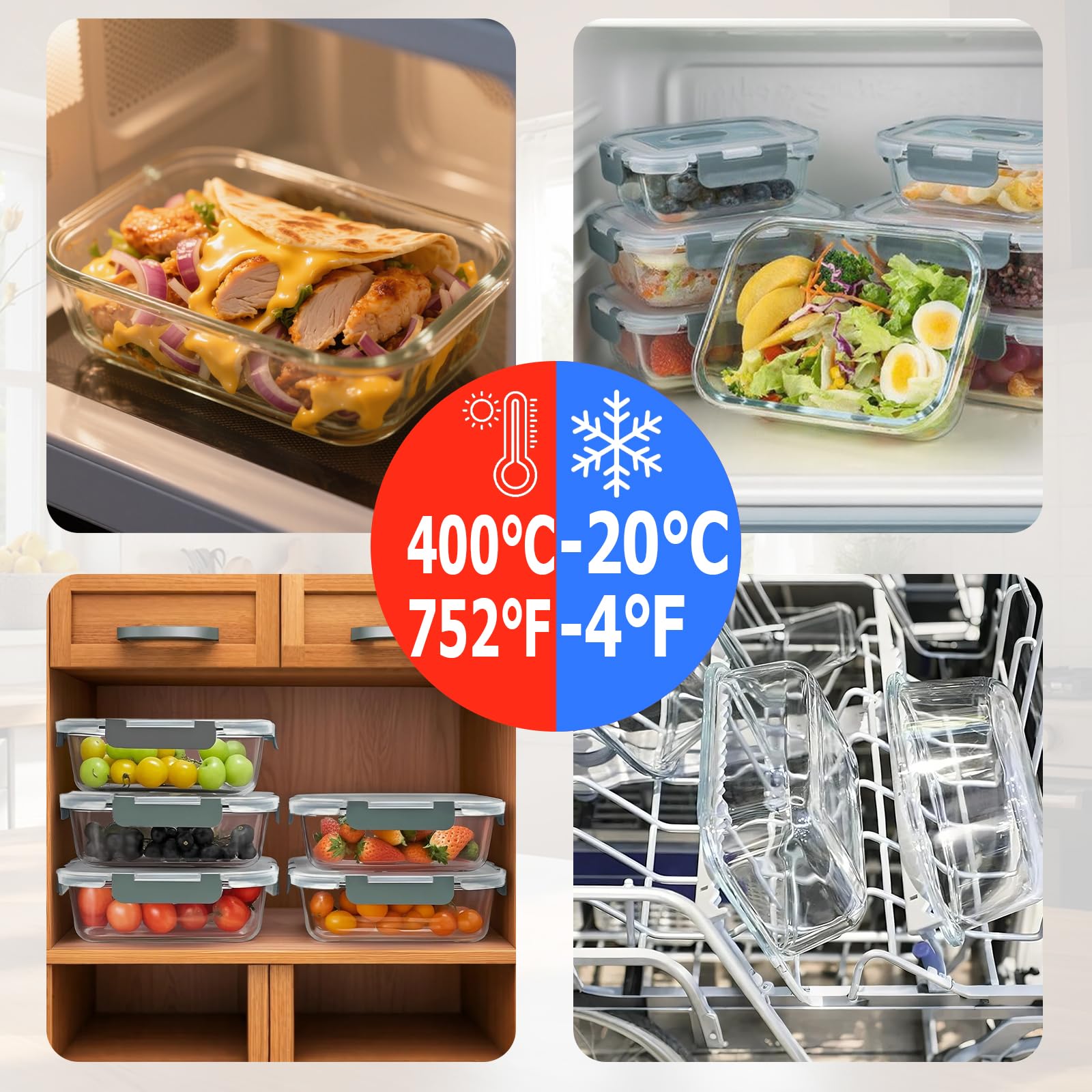 Bestfull tapa con sellos de silicona y enganches para evitar fugas