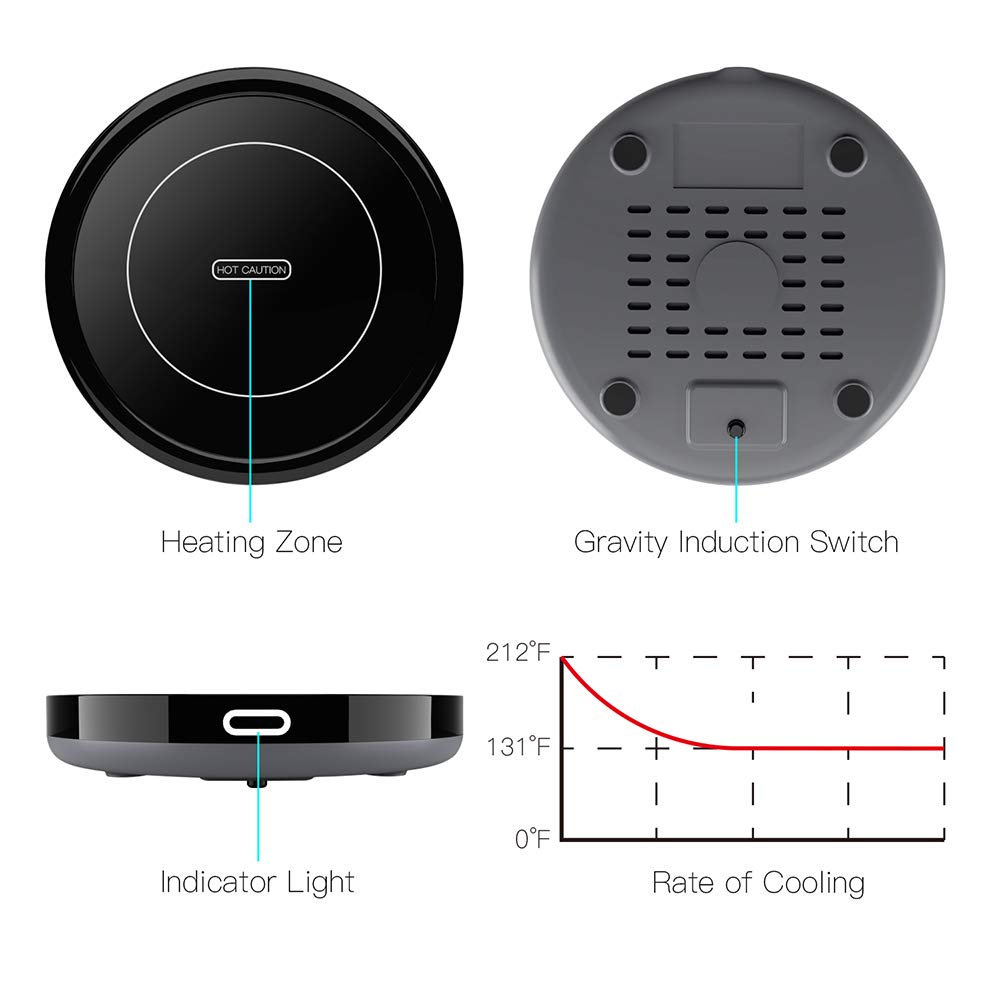 BESTINNKITS inducción por gravedad en taza ofrece encendido automático para oficina.