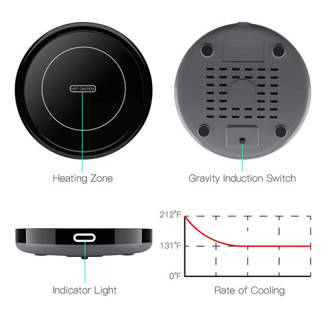 BESTINNKITS inducción por gravedad en taza ofrece encendido automático para oficina.