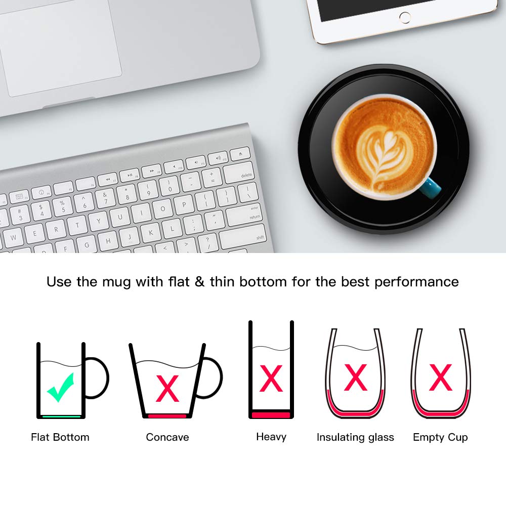 BESTINNKITS placa caliente con revestimiento de vidrio facilita limpieza y seguridad.