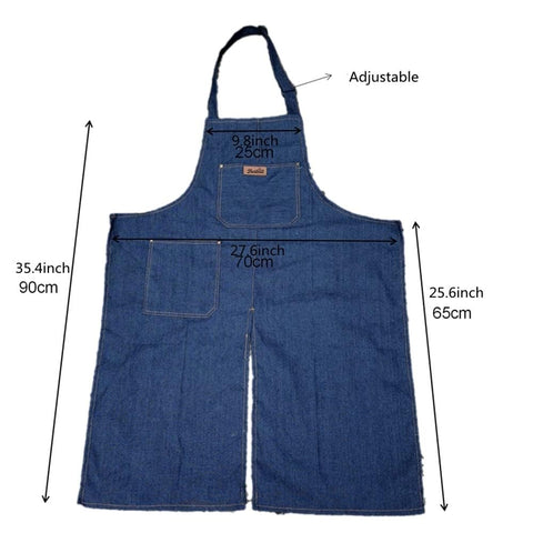 Delantal Bestoall en denim con bolsillos petho y lateral para herramientas.