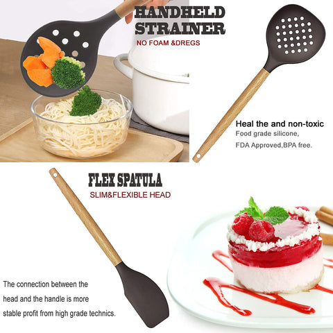 BESTZMWK juego completo facilita cocinar recetas diversas con herramientas duraderas.