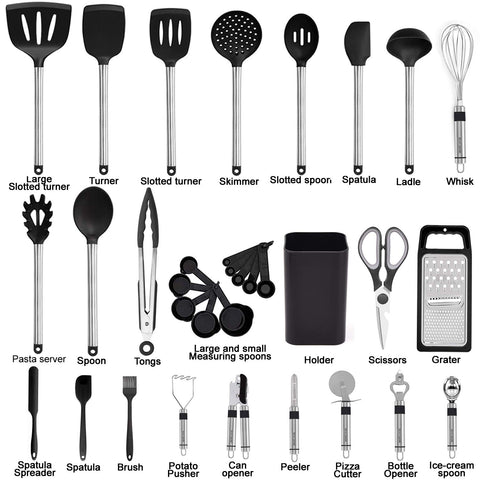 BESTZMWK espatula ranurada silicona ideal para cocinar sin rayar sartenes antiadherentes.