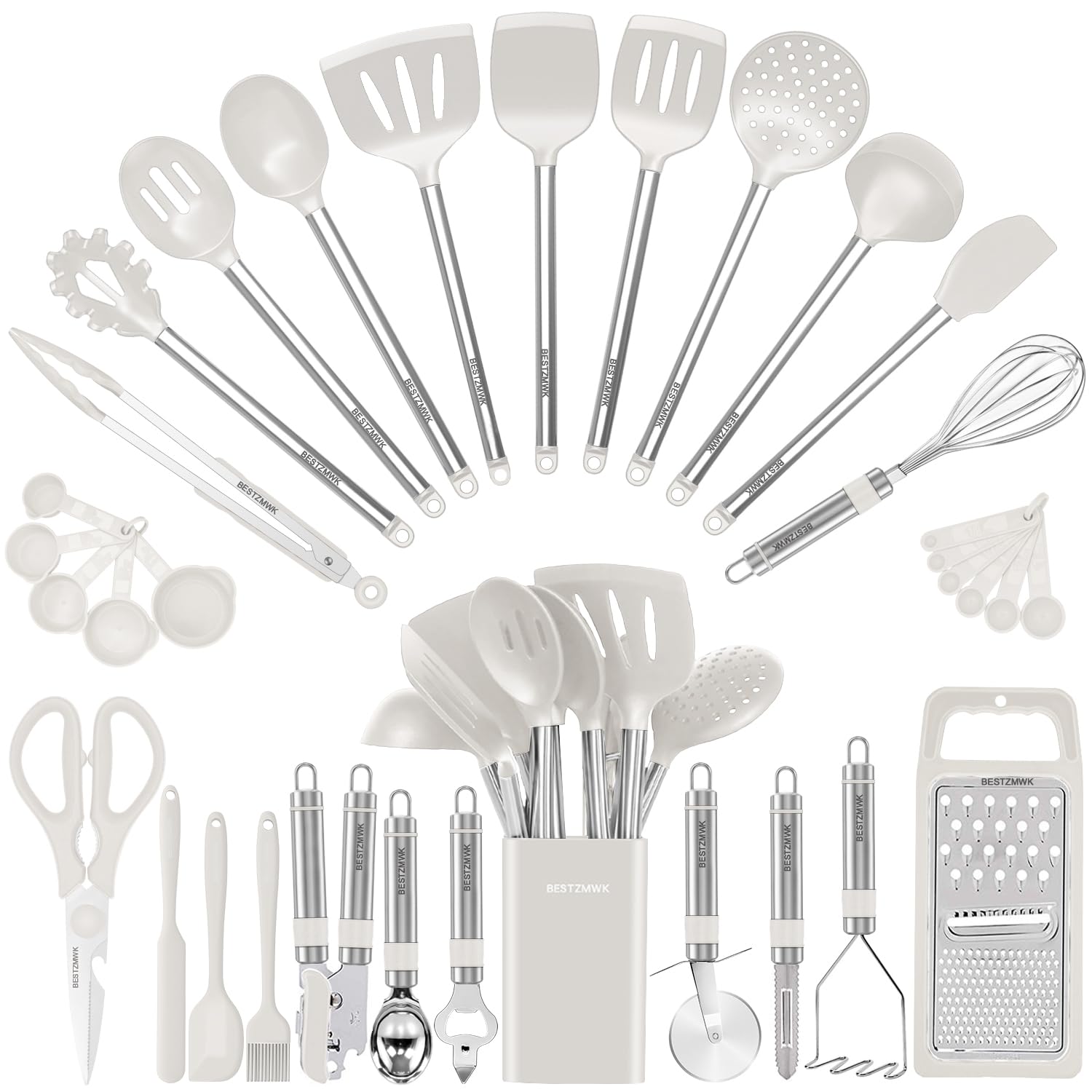 Conjunto BESTZMWK de utensilios completo, listo para cocinar con versatilidad diaria.