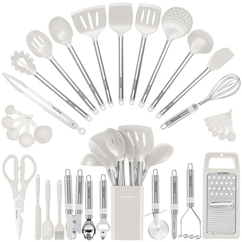 Conjunto BESTZMWK de utensilios completo, listo para cocinar con versatilidad diaria.