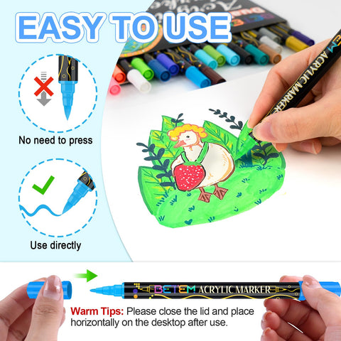 Betem 24 colores vibrantes para mezclar y crear efectos artísticos.