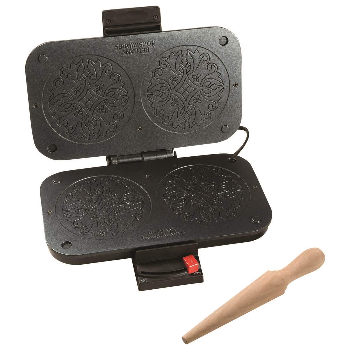 Bethany Housewares Krumkake Eléctrico, fácil de usar para preparar krumkake en casa