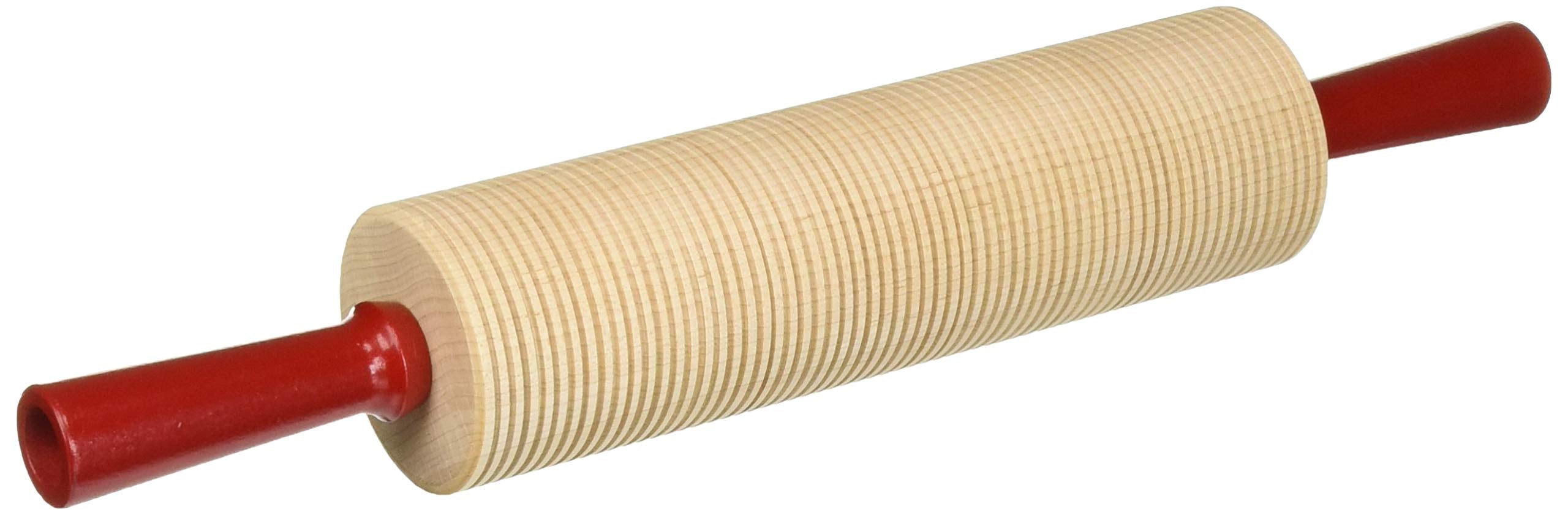 Bethany Housewares rodillo de madera corrugado para masa con textura uniforme.
