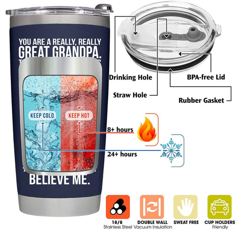 bethegift diseño clásico azul marino abuelo