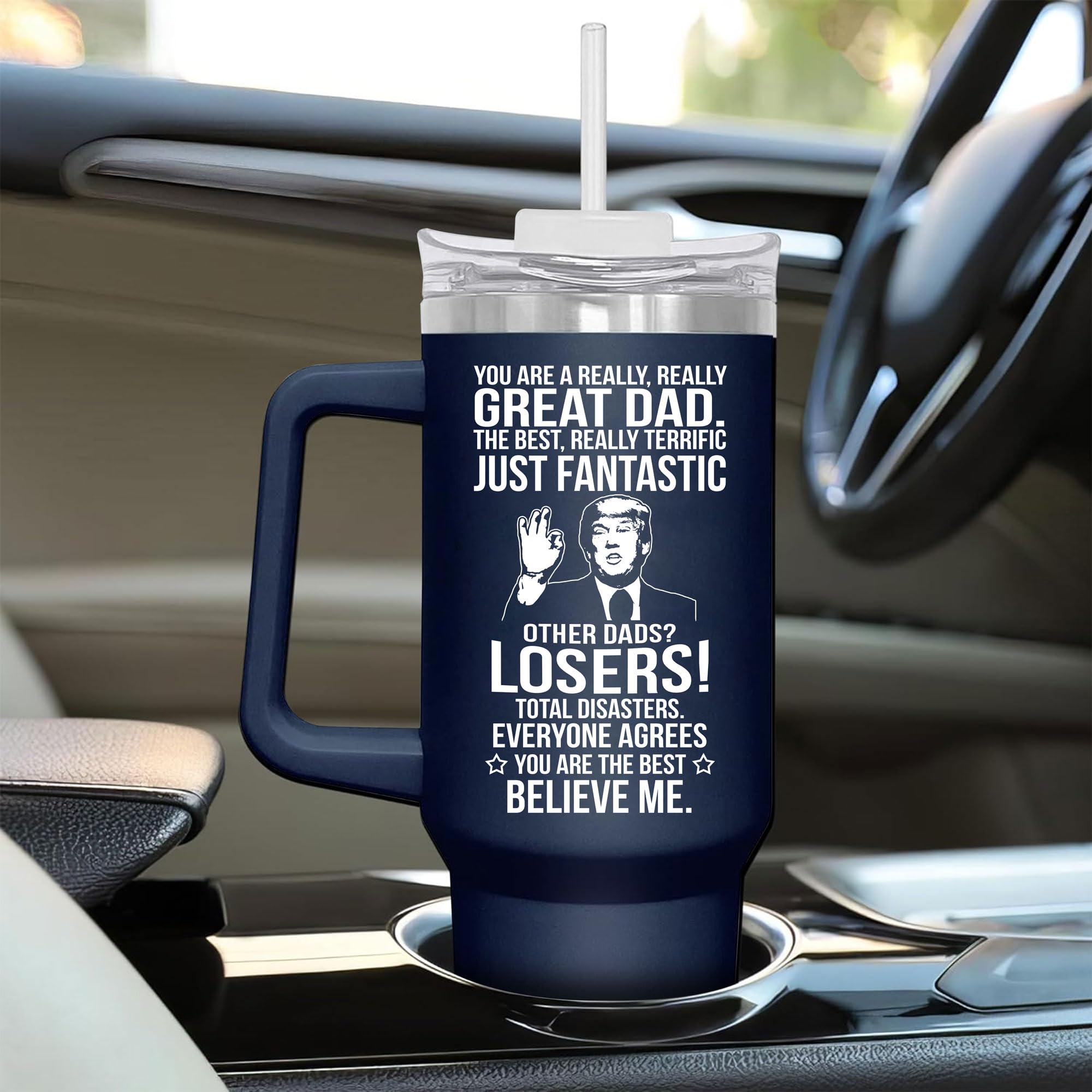 Bethegift Vaso termico 40 onzas, doble pared para mantener bebidas.