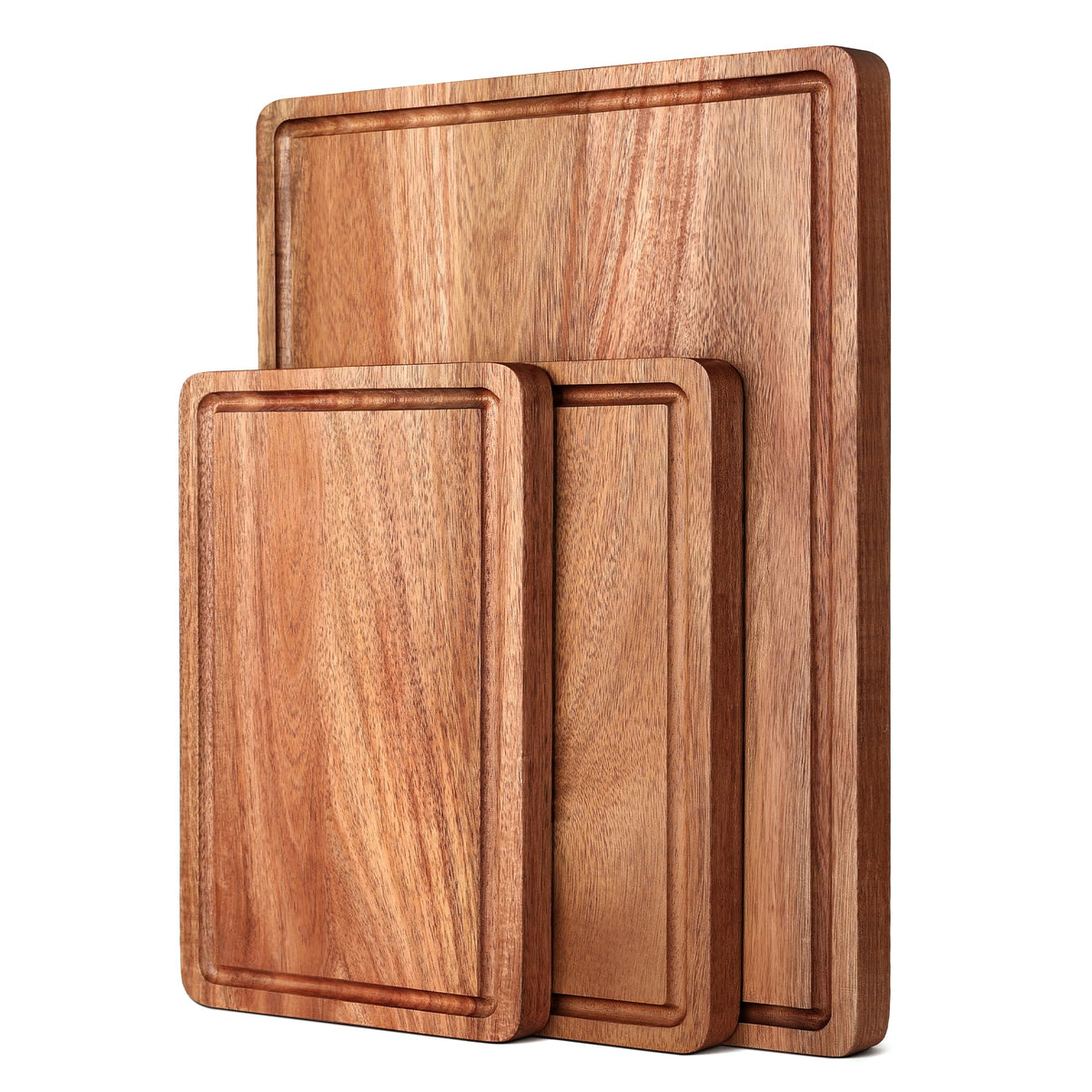 BETOLEAN tablas de corte de acacia con surco de jugo para contener líquidos