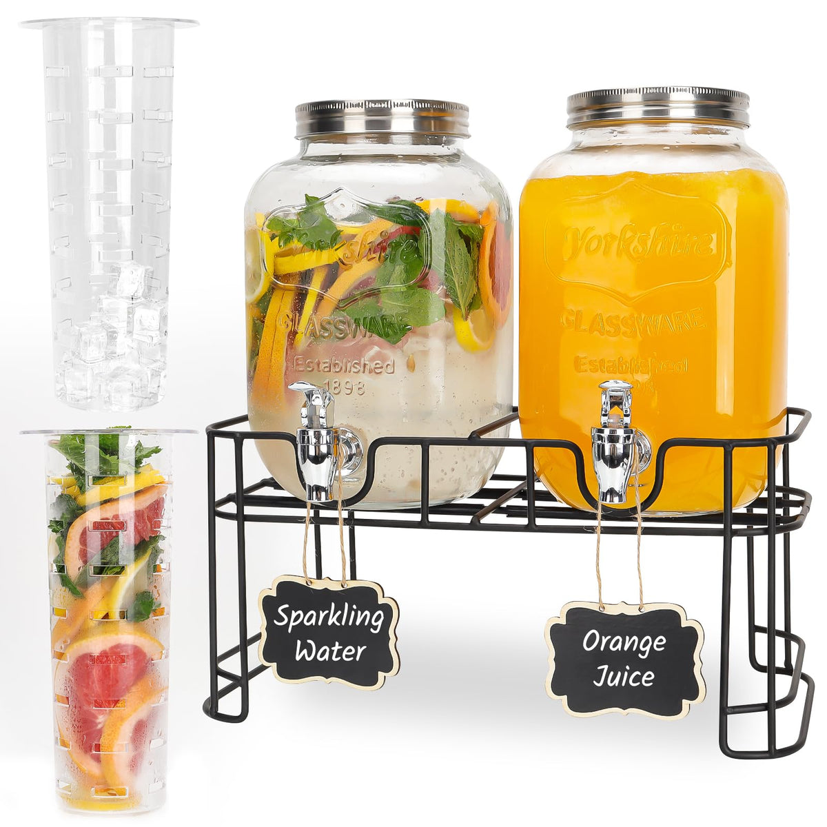 Dispensador Betrome de vidrio para limonada en fiestas con grifo práctico