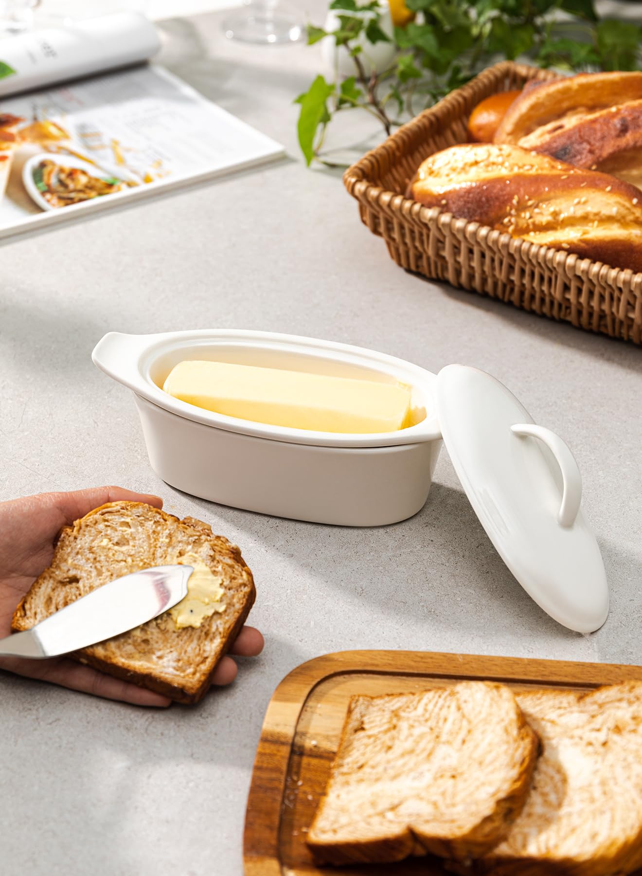 Better Butter conjunto 3 piezas para conservar la mantequilla a temperatura ambiente.