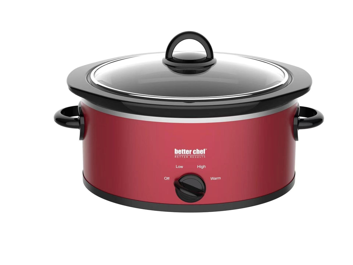 Better Chef Olla lenta oval con tapa de vidrio, ideal para guisos cocción lenta