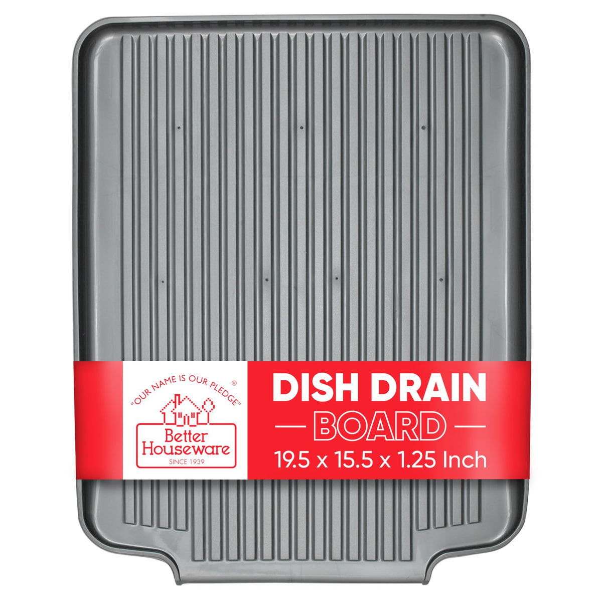 Bandeja drenante Better Houseware en acero metalico para secar platos sin goteo