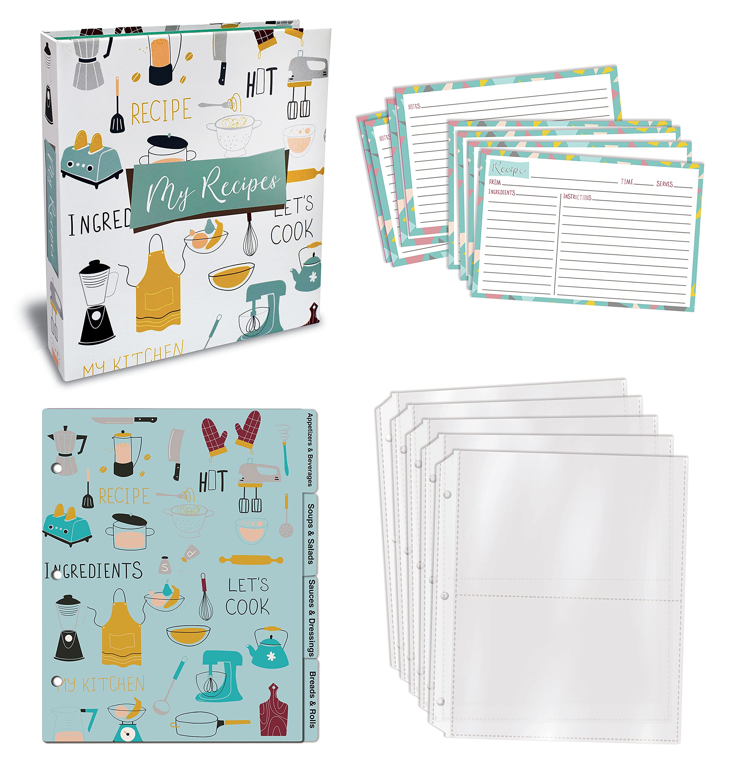 Recetario Better Kitchen Products tapas divisorias para clasificar categorías de manera clara