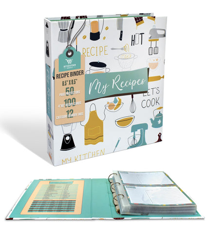 Recetario Better Kitchen Products frente del organizador de recetas, moderno y resistente