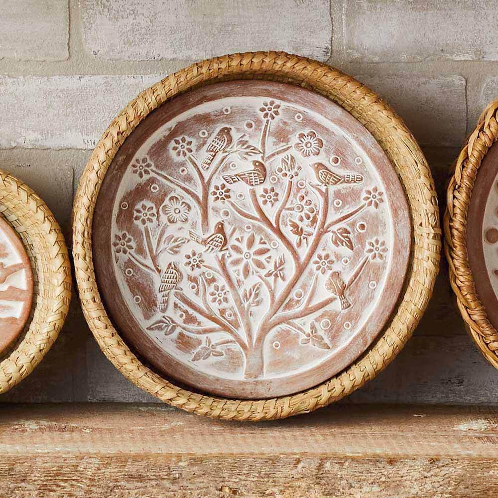 Cesta pan Better World Bio con diseño de aves para decoración elegante