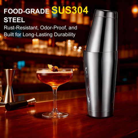 BETTFOR coctelera Boston 28oz perfecta para porciones grandes en reuniones.