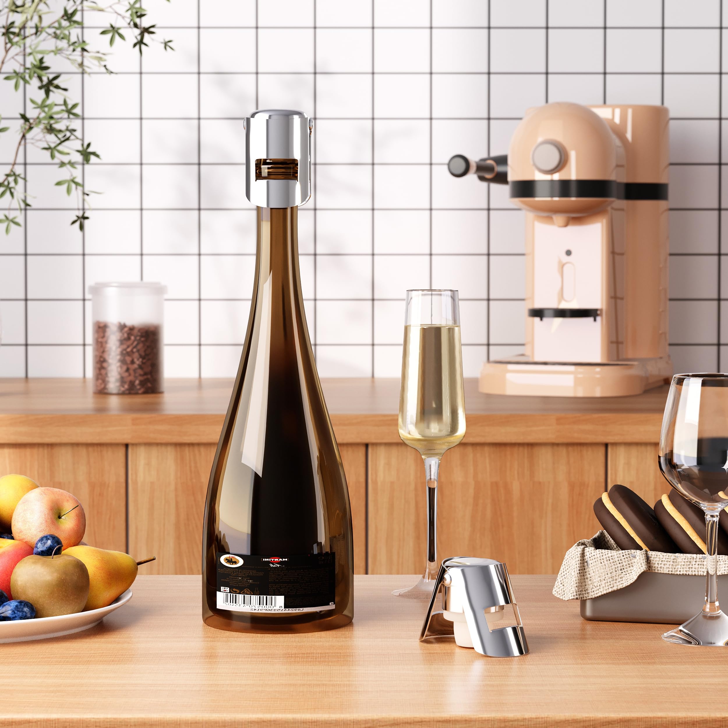 BETTFOR silicona alimento tapon champagne mantiene frescura y sabor