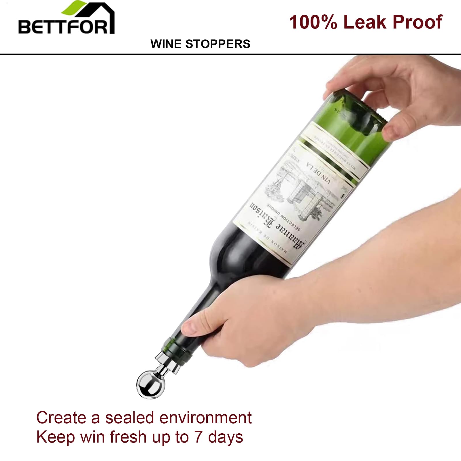 BETTFOR cierre hermético de vino para conservar aromas.