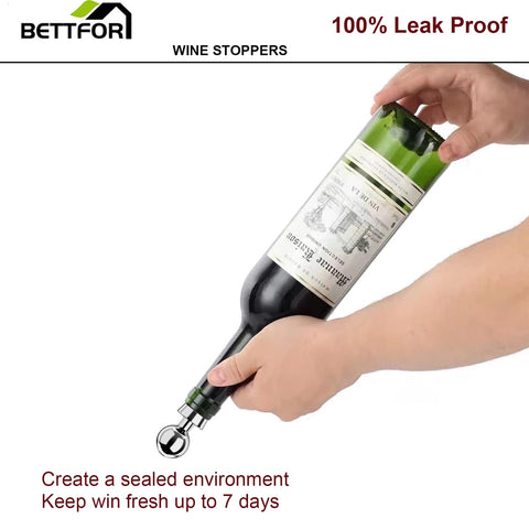 BETTFOR cierre hermético de vino para conservar aromas.