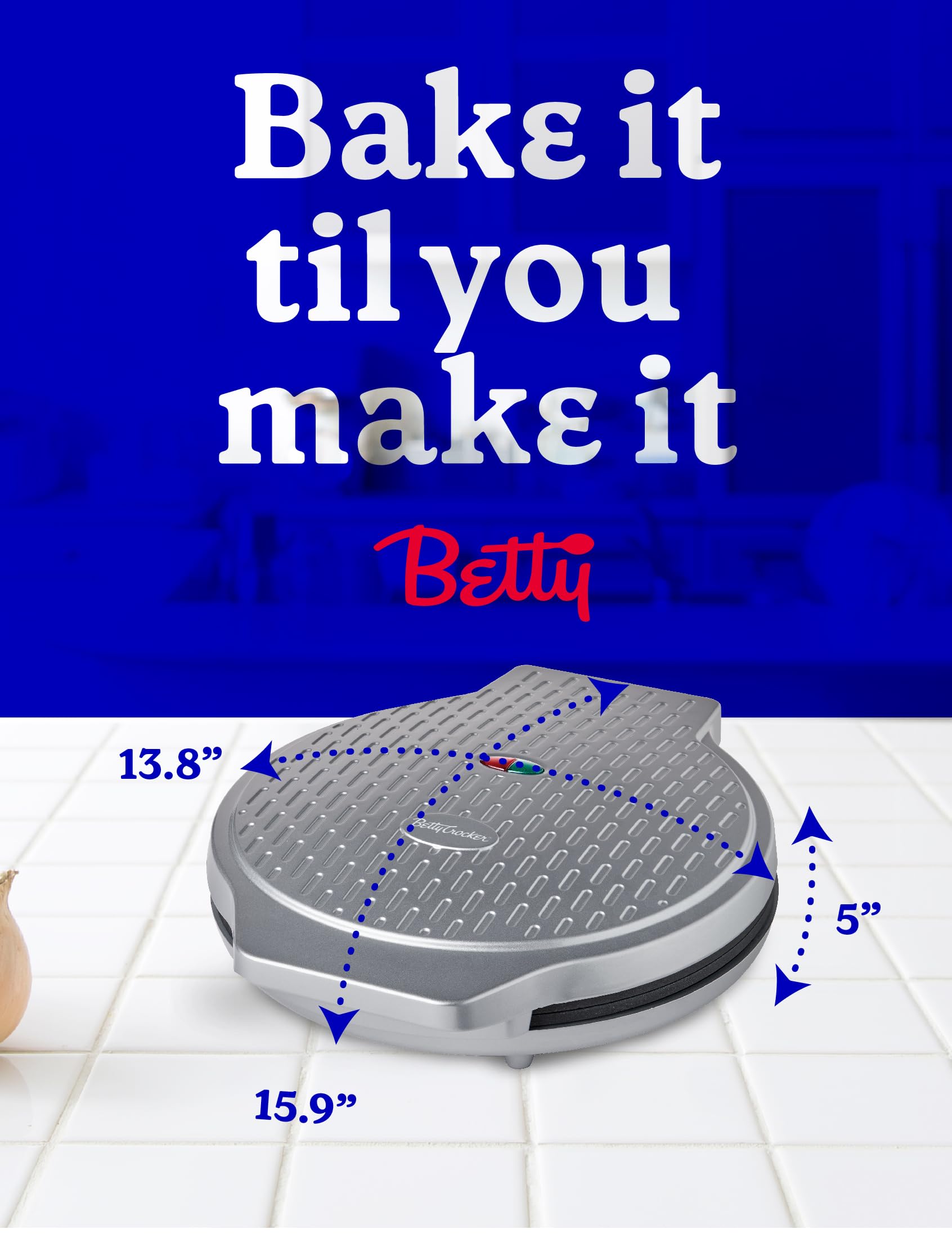 Betty Crocker Pizza Maker Plus, útil para panini y sándwiches caseros.