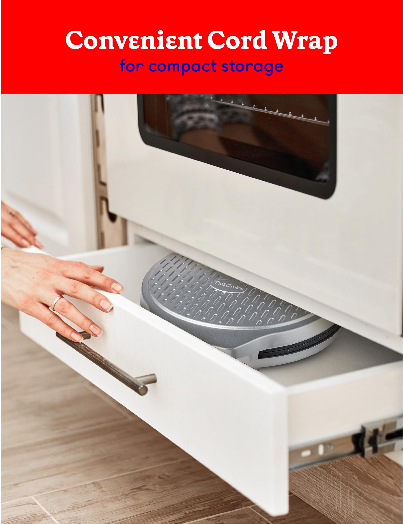 Betty Crocker Pizza Maker Plus, perfecta para quesadillas y desayunos rápidos.