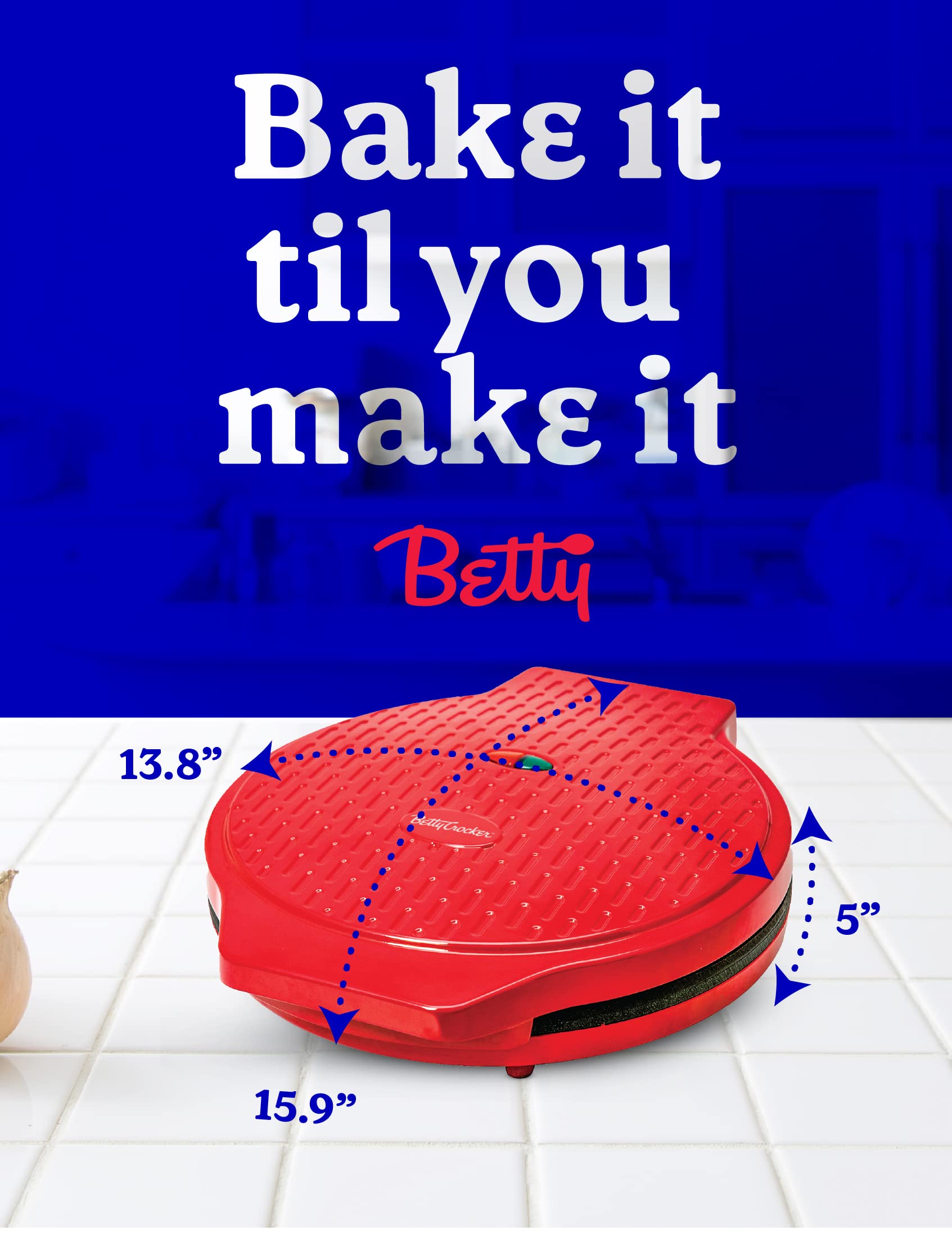 Betty Crocker superficie antiadherente facilita limpieza tras cocinar.