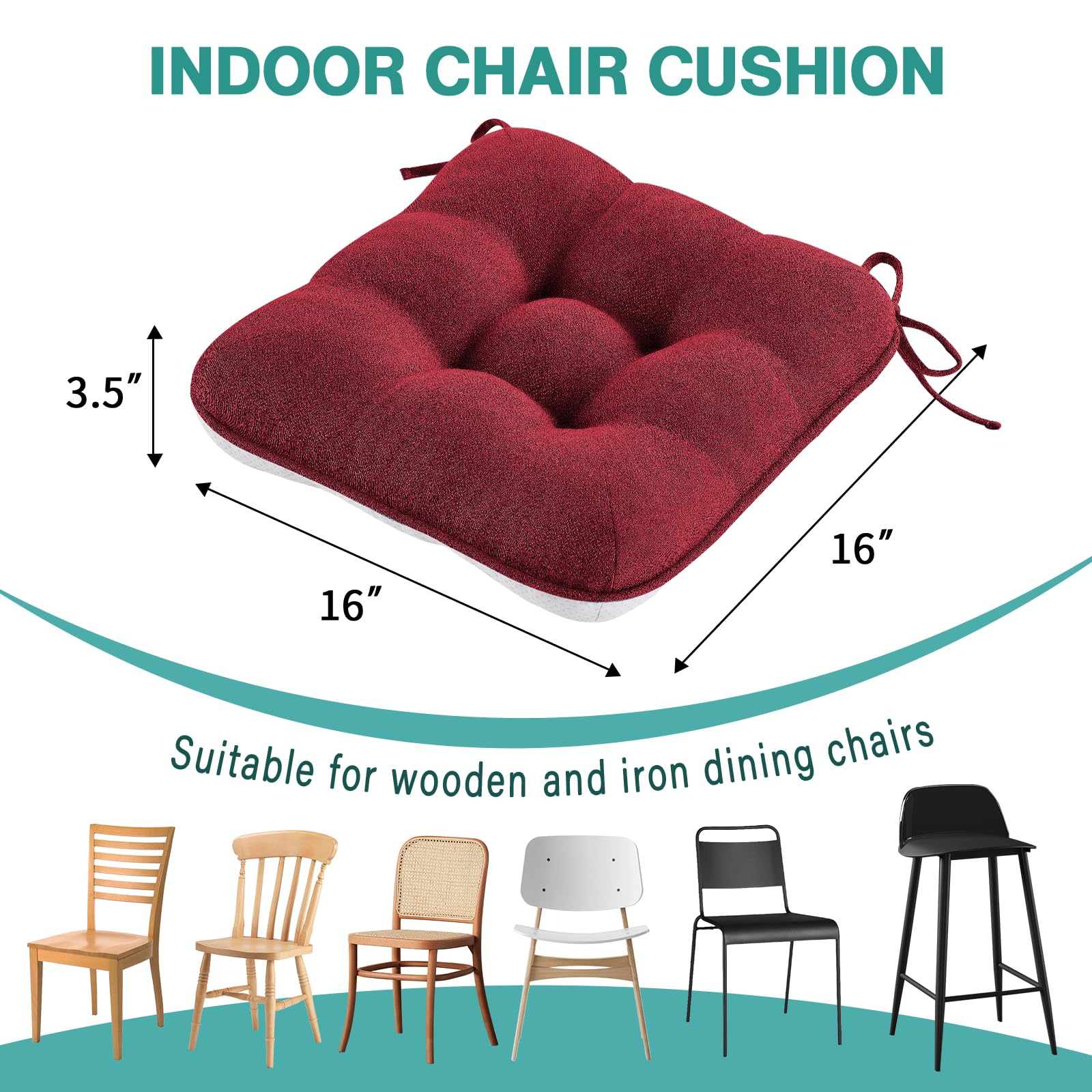 Acabado rojo festivo BETU, ideal para decoración navideña de la mesa.