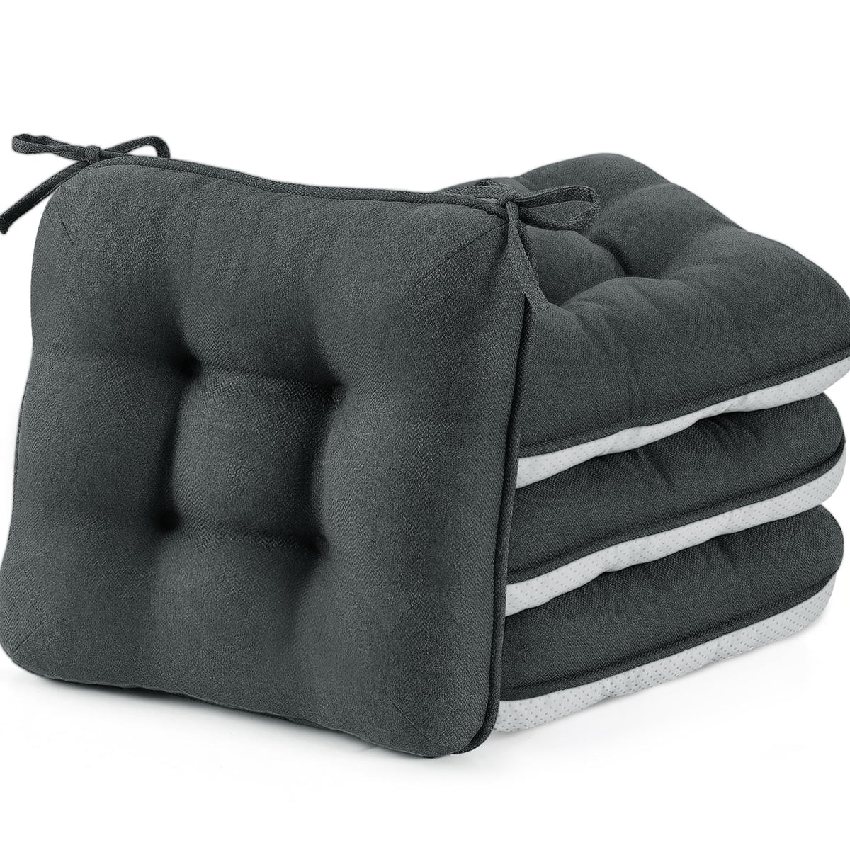 Cojín BETU para silla de comedor con espuma de memoria y base antideslizante.
