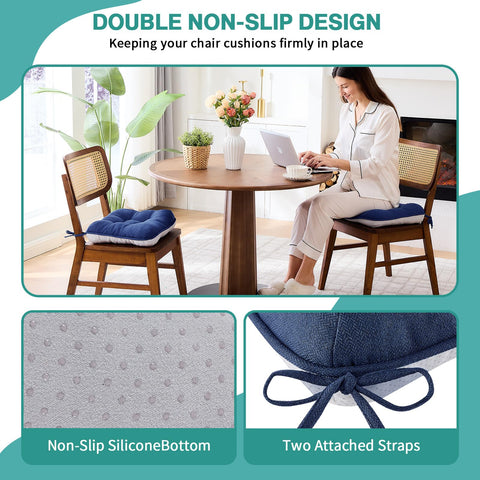 Cojín BETU para silla 16x16-3-5 navy, soporte cómodo