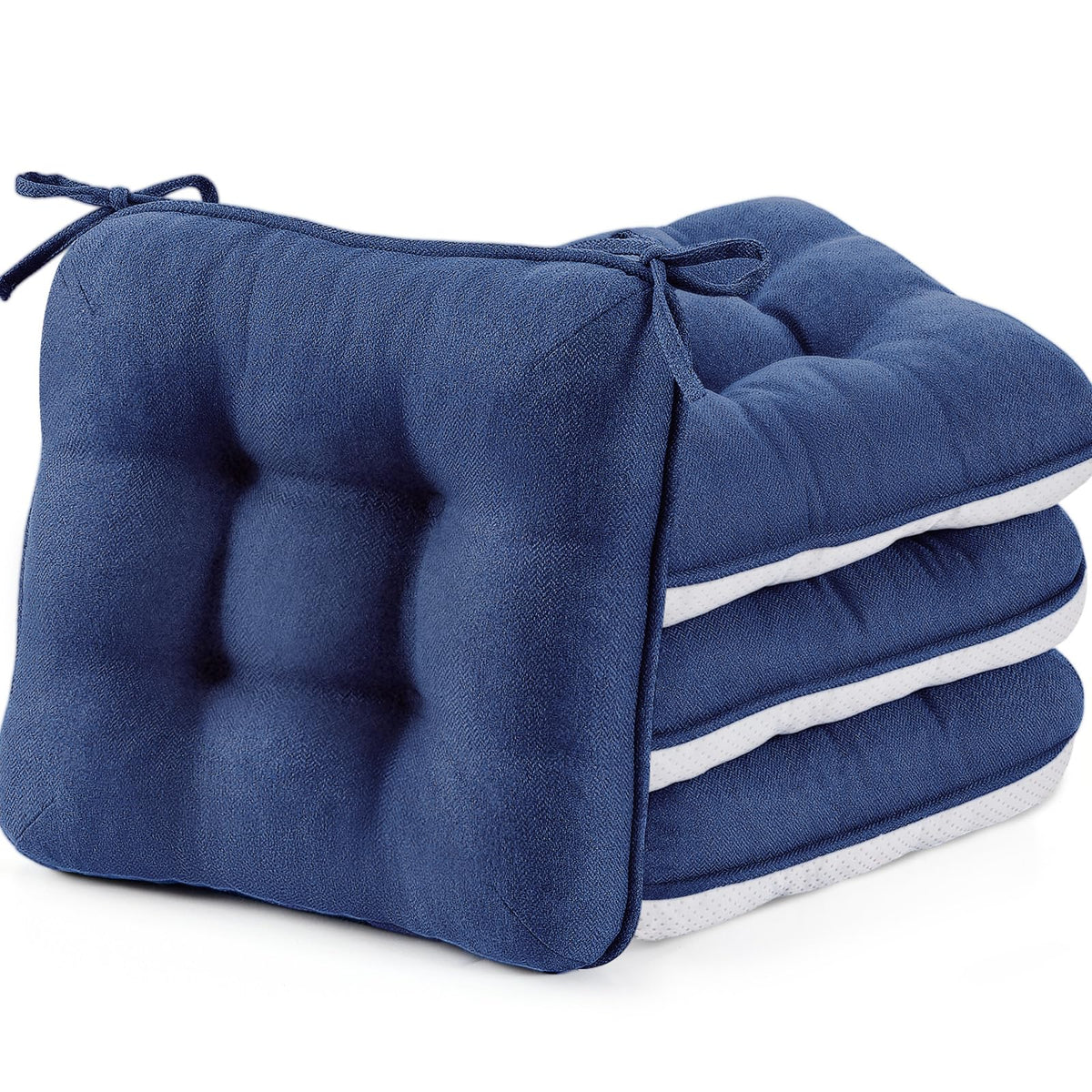 Cojines BETU para sillas de comedor navy con respaldo ergonómico
