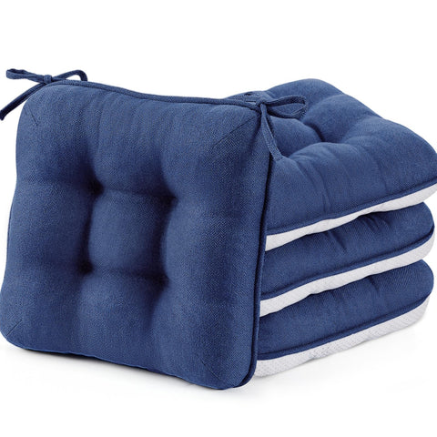 Cojines BETU para sillas de comedor navy con respaldo ergonómico
