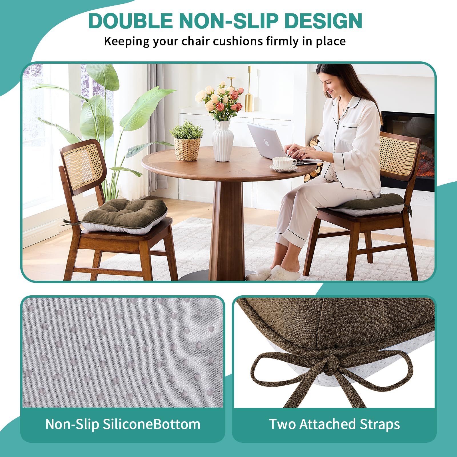 BETU cojín de memoria para silla, textura suave y soporte