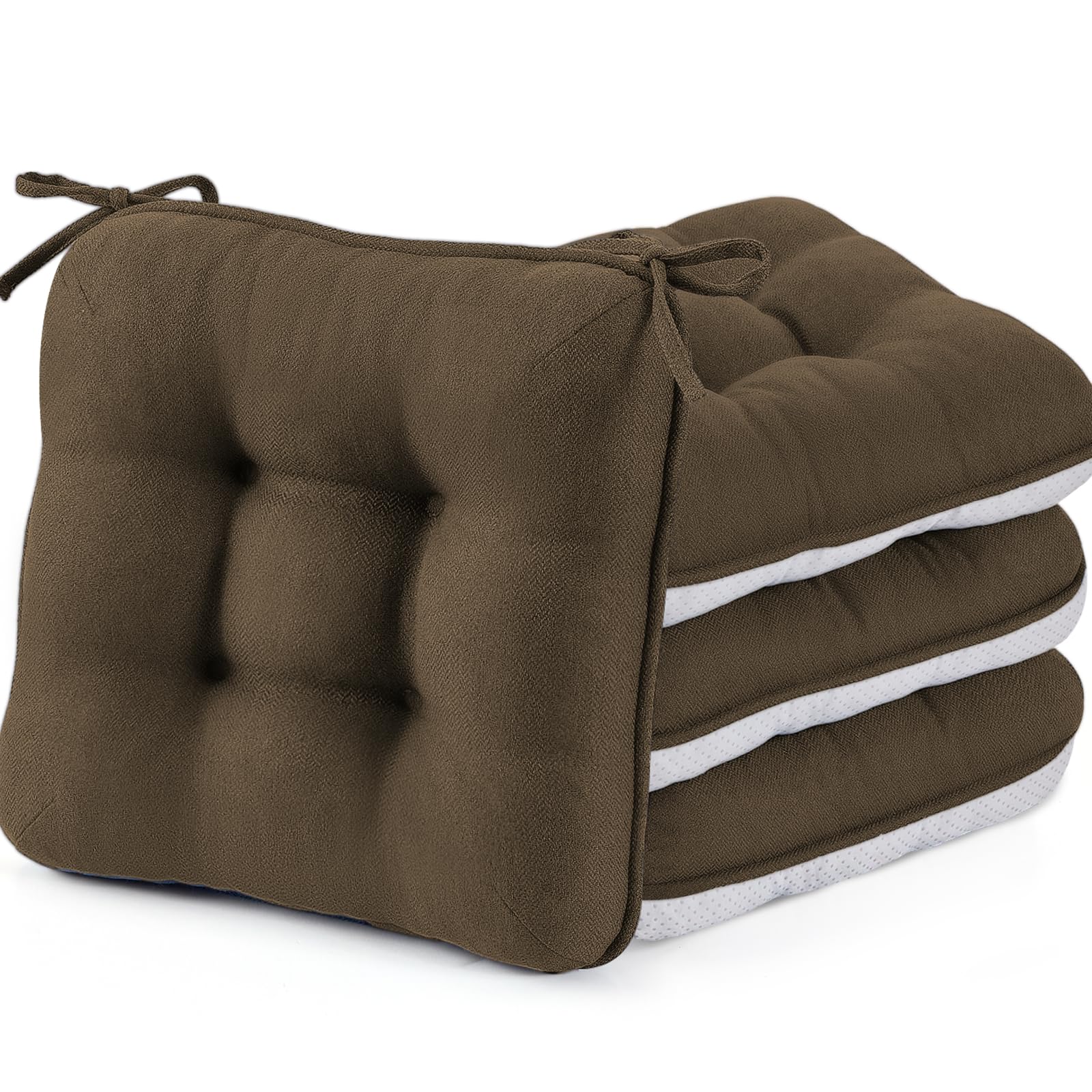 BETU cojines para sillas de comedor, vista frontal, confort inmediato al sentarse